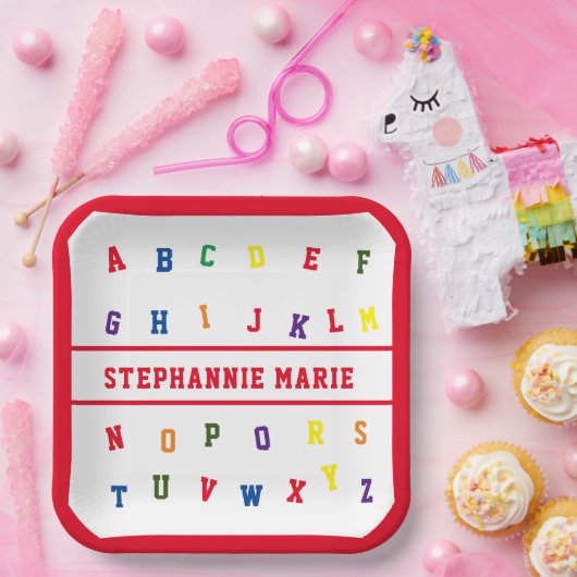 ABC Meisje Baby shower Papier Bord (Feest)