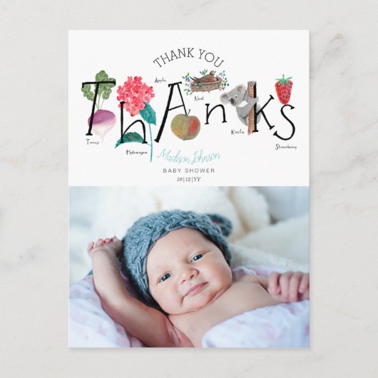 ABC | Merci | Carte Postale Photo (Devant)