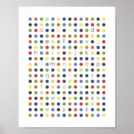 ABC Modern Dot Wall Art Poster (Voorkant)