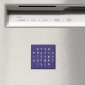 ABC naar Simple Line Symbol Cipher Code Key op don Magneet (Insitu (Vaatwasser))