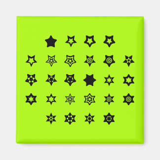 ABC naar Star Symbols Cipher Code Key on Light Magneet