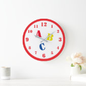 ABC Nursery Acrylic Wall Clock Grote Klok (Huis)