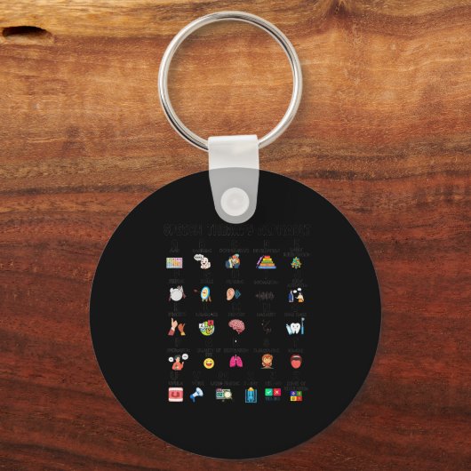 Abc Of Speech Therapy Alphabet Speech Language Pat Sleutelhanger (Voorkant)