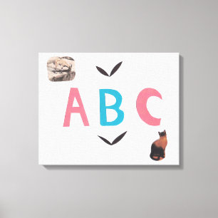 ABC op gewikkeld canvas