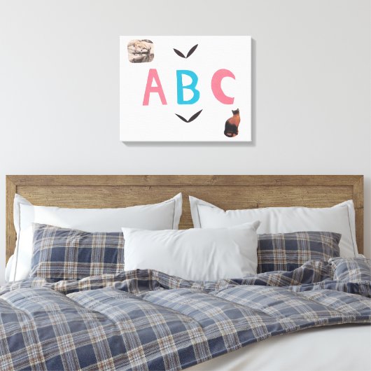 ABC op gewikkeld canvas (Insitu (Slaapkamer))