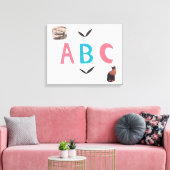 ABC op gewikkeld canvas (Insitu (Woonkamer))