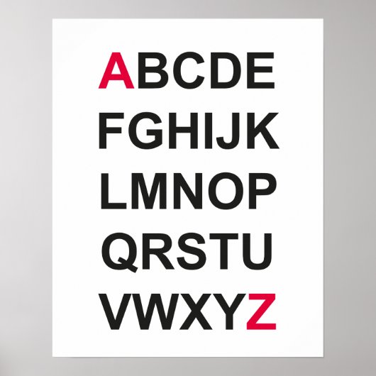 ABC-Poster Poster (Voorkant)