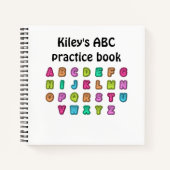 ABC practice notebook personalized Notitieboek (Voorkant)