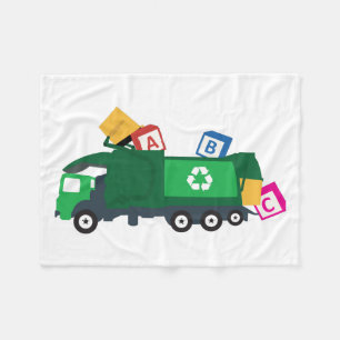 ABC Recycling Garbage Truck Fleece Deken