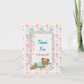 ABC Teddy Merci de Baby shower
