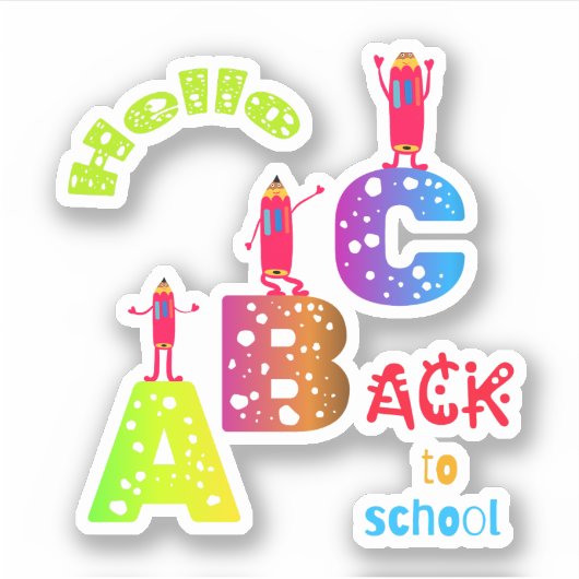 ABC Terug naar school Sticker (Voorkant)