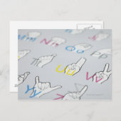 ABC van gebarentaal Briefkaart (Voorkant / Achterkant)