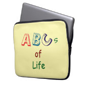 ABC van Life Electronics Bag Laptop Sleeve (Voorkant Links)