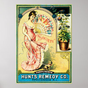 ABC VAN SOCIETY Hunt's Remedy Victoriaans Medicine Poster