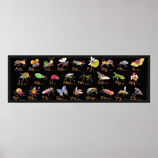 ABC Whimsical Bugs Poster (Voorkant)