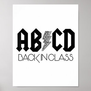 ABCD CK in CL Leopard CK naar schoolleraar Kinder Poster
