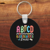 Abcd Kindergarten Rocks Pencil Lightning Teachers  Sleutelhanger (Voorkant)