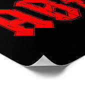 ABCD rockmuziek grappig symbool voor acdc-grappen Poster (Hoek)