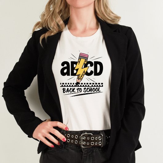 ABCD Terug naar School I Teacher T-shirt