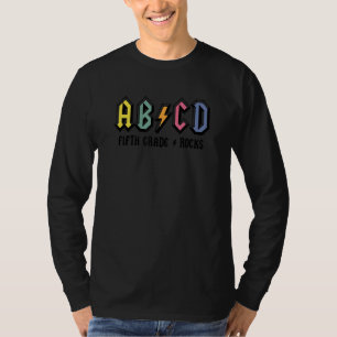 ABCD Vijfde klas rotsen T-shirt