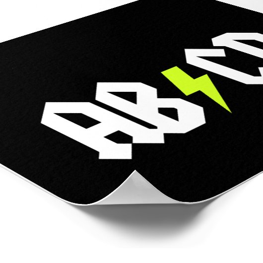 ABCD Yellow Bolt Poster (Hoek)