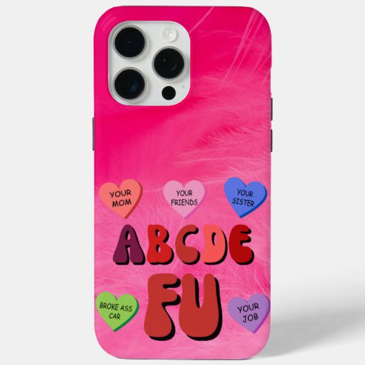 Abcde FU Valentijnsdag Case-Mate iPhone Case (Achterkant)