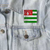 Abchazië Vierkante Button 5,1 Cm (In situ)