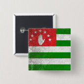 Abchazië Vierkante Button 5,1 Cm (Voorkant /achterkant)