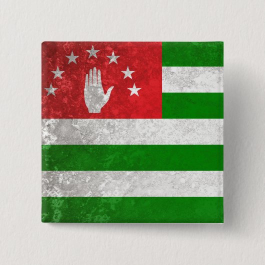 Abchazië Vierkante Button 5,1 Cm (Voorkant)