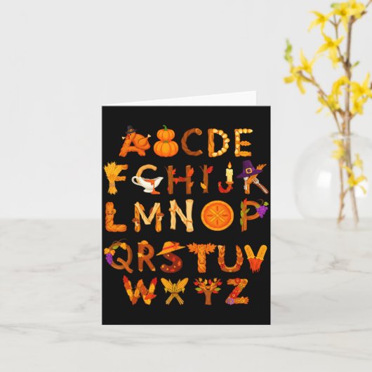 Abcs Learning Kindergarten Teacher Thanksgiving Al Kaart (Gele Bloem)