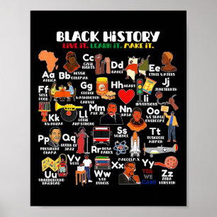ABC's van de maand van de zwarte geschiedenis trot Poster