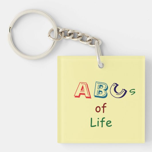 ABC's van het Leven Acryl Sleutelhanger (Voorkant)