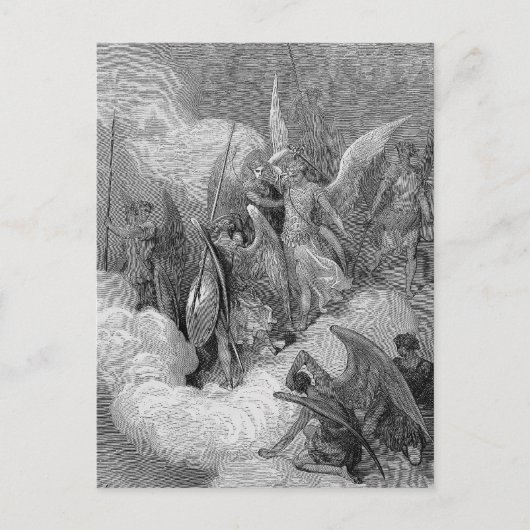 Abdiel Attacks Satan Briefkaart (Voorkant)