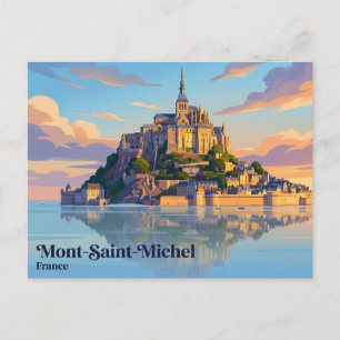 Abdij van Mont-Saint-Michel Frankrijk Briefkaart