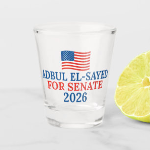 Abdul El-Sayed voor Senaat 2026 Verkiezingspartij Shot Glas