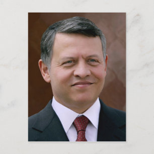 Abdullah II ibn al-Hussein, koning van Jordanië Briefkaart