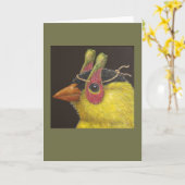 Abe het goudfinch wenskaart kaart (Gele Bloem)