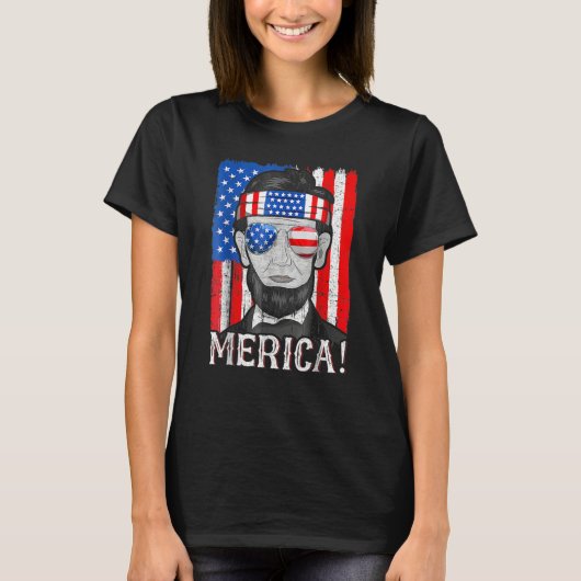 Abe Lincoln 4th Of July Fourth Of July T-shirt (Voorkant)