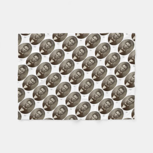 Abe Lincoln American President Portret US Fleece Deken (Voorkant (Horizontaal))