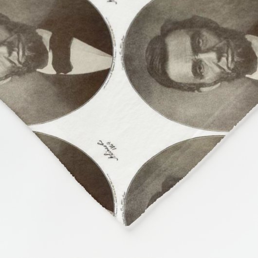 Abe Lincoln American President Portret US Fleece Deken (Hoek)