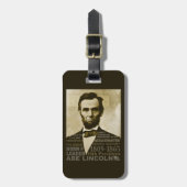 Abe Lincoln Bagagelabel (Voorkant verticaal)