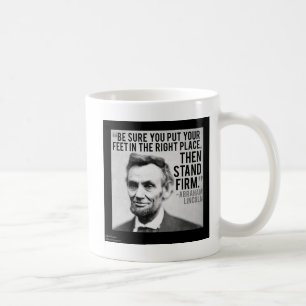 Abe Lincoln & "Blijf Standvastig" citaat Koffiemok