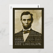 Abe Lincoln Briefkaart (Voorkant / Achterkant)