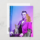 ABE LINCOLN CAT LOVER BRIEFKAARTEN (Voorkant / Achterkant)