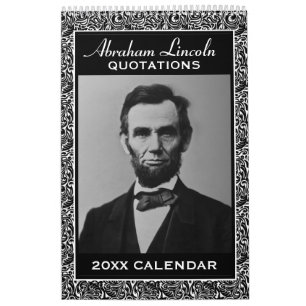 Abe Lincoln citeert met Presidentiële foto Kalender