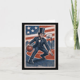 Abe Lincoln Dribbelend - Amerikaanse Honkbalspeler Kaart