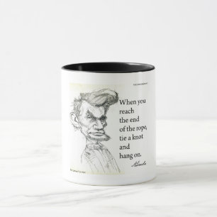 Abe Lincoln & "Einde van het touw" beroemde citaat Mok