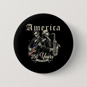 Abe Lincoln Founding Father Gitaar spelend Ronde Button 5,7 Cm