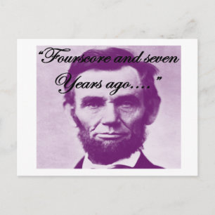 Abe Lincoln "Fourscore en zeven jaar geleden" Briefkaart