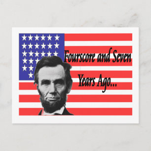 Abe Lincoln "Fourscore en zeven jaar geleden" Briefkaart